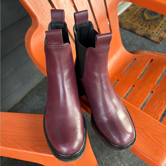 Everlane The Lug Chelsea Boot Leather Bordeaux Purple 5.5 36 - Picture 8 of 10